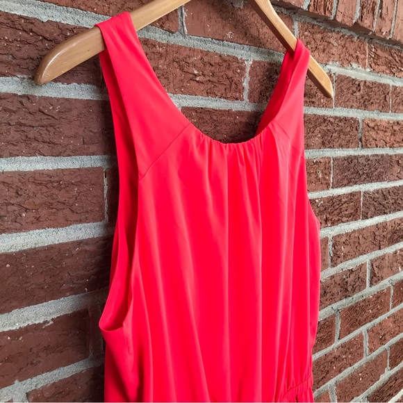 Athleta Martinique Sleeveless Wrap Dress Coral Red Size Medium - Picture 3 of 12